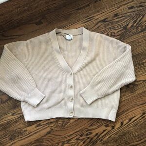 H&M beige neutral cardigan